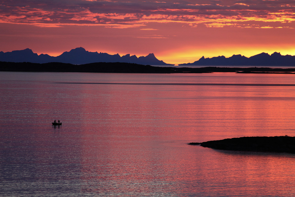 View of the Lofoten Islands from afar