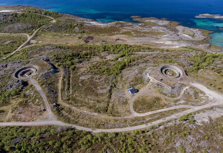 An aerial view of the battery © Ernst Furuhatt/Nordlandsmuseet