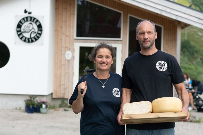 Marielle de Roos and Hugo Vink. Photo: Lofoten gårdsysteri