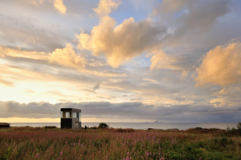 A bike shed at Grundfør. Can you spot the islands afar? Mosken and Værøy... © Steinar Skaar/Statens vegvesen