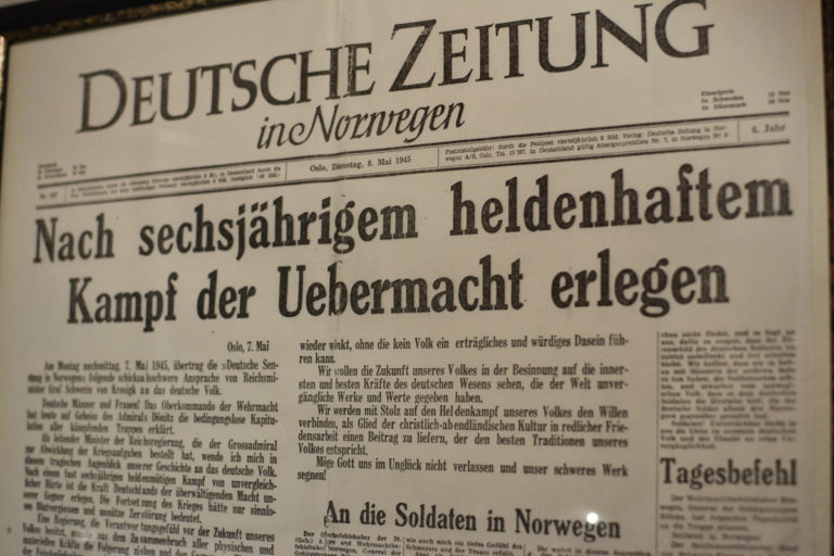 Old newspapers discussing wartime © Knut Hansvold