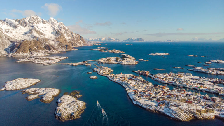 Henninsvær from the air © Ismaele Tortella