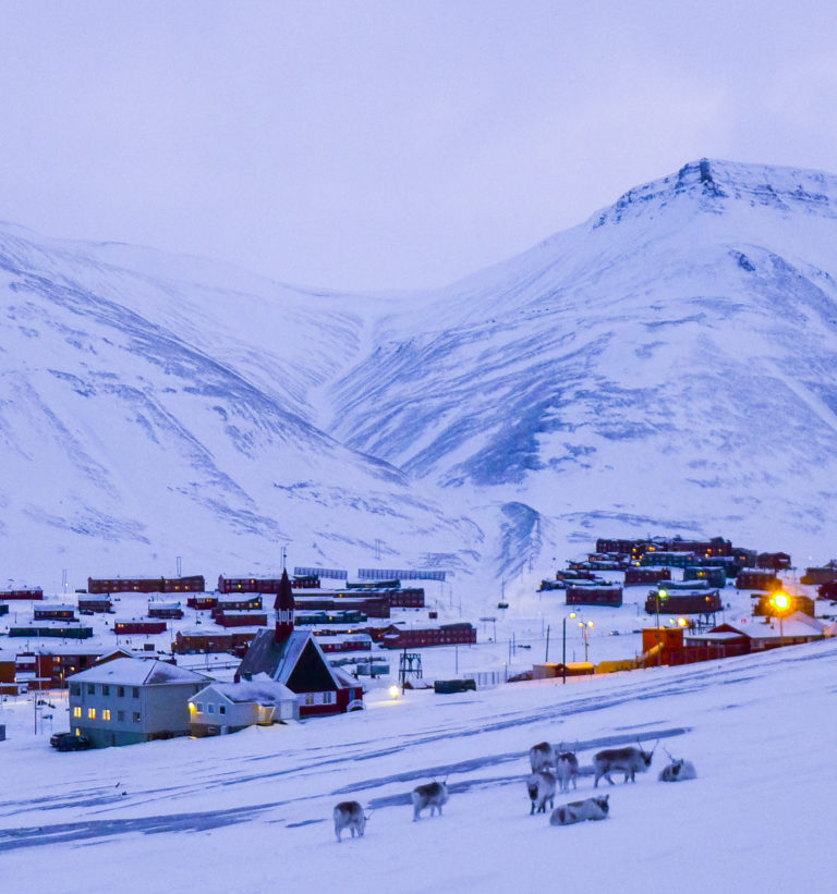 Longyearbyen sett fra vest © William Copeland