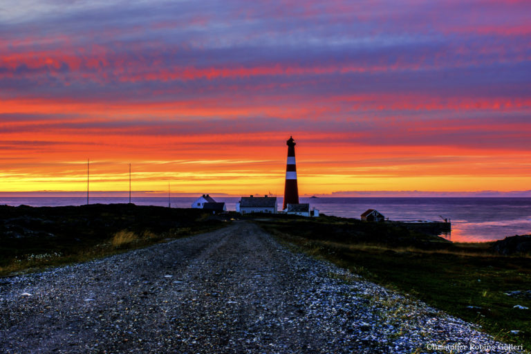 An evening stroll can give you a spectacular sunset view of the Slettnes lighthouse that marks the end of the trail © Knut Hansvold