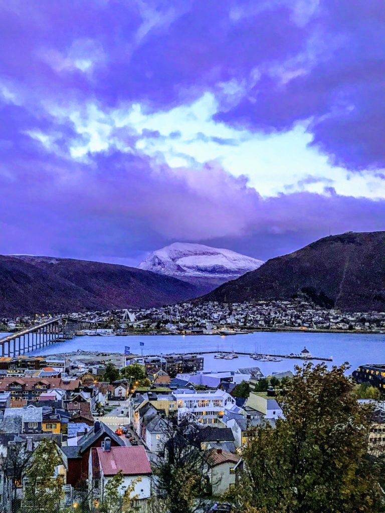 Autumn and the first snow on Mount Tromsdalstind © Knut Hansvold