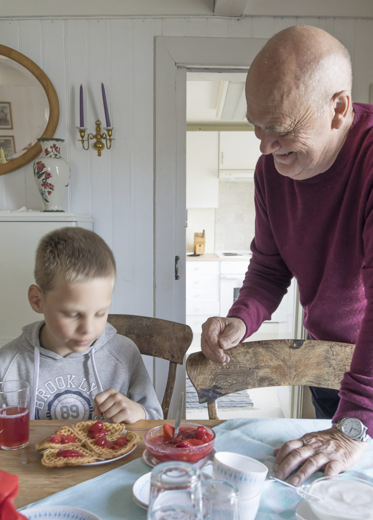 Lemonade and waffles with jam. Nothing better in life if you're eight years old © Katrine Sørgård