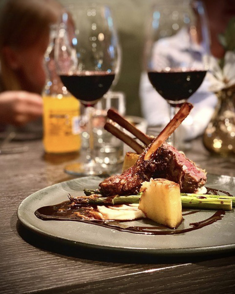 Rack of lamb is the sort of thing you'd eat at the hotel. Photo: Fru Haugans Hotel