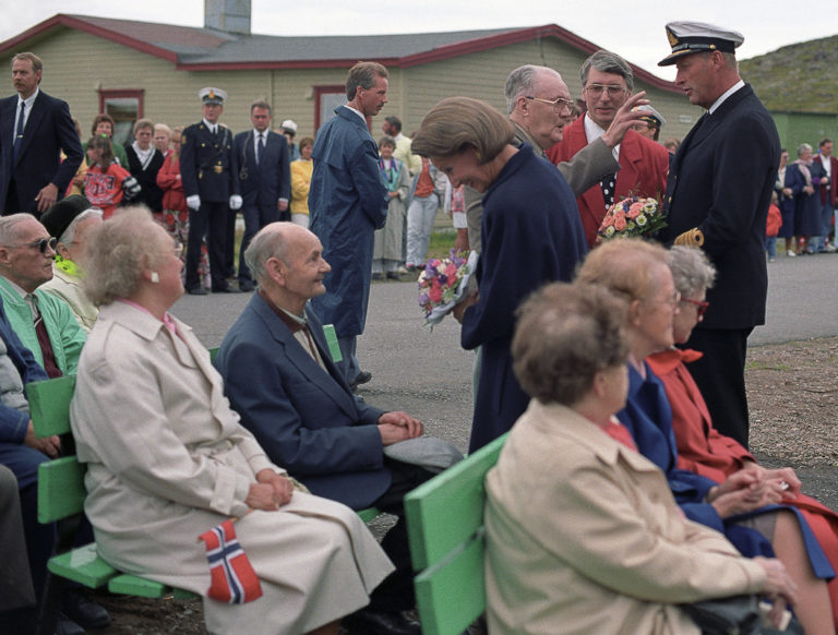 King Harald and Queen Sonja visited Kiberg on their grand tour of Northern Norway in 1992 © Bjørnar Pedersen