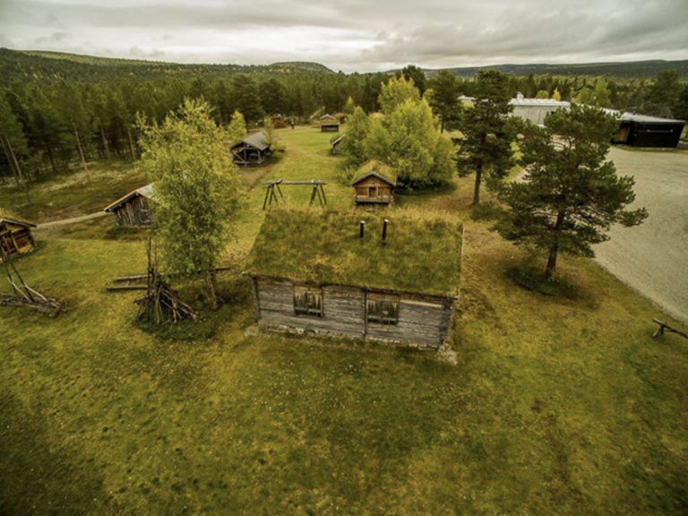 Aearial view of the open air museum connected with The Sami collections © RDM-SVD