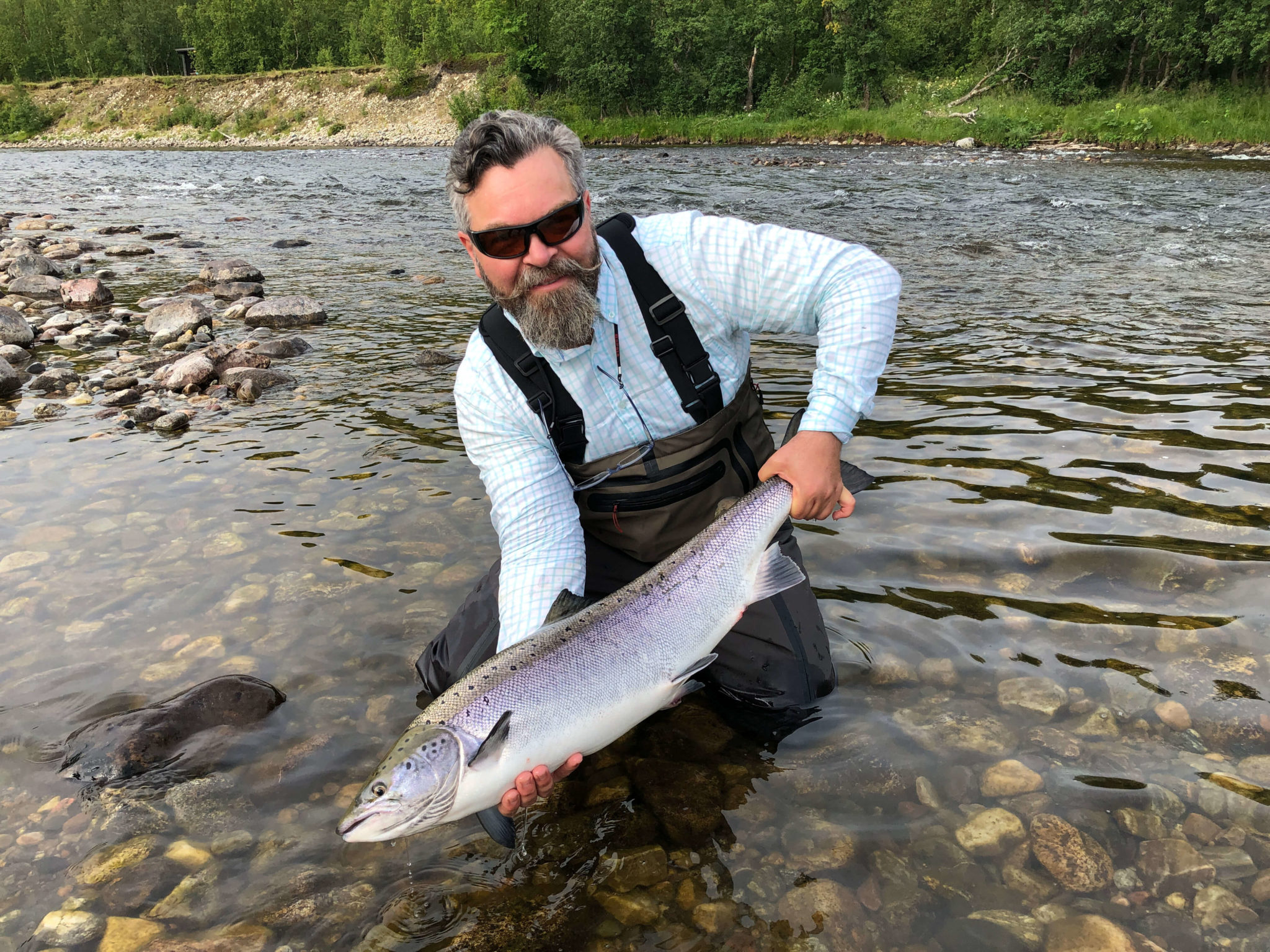 Laksefiske. Foto: Stuenes Lodge