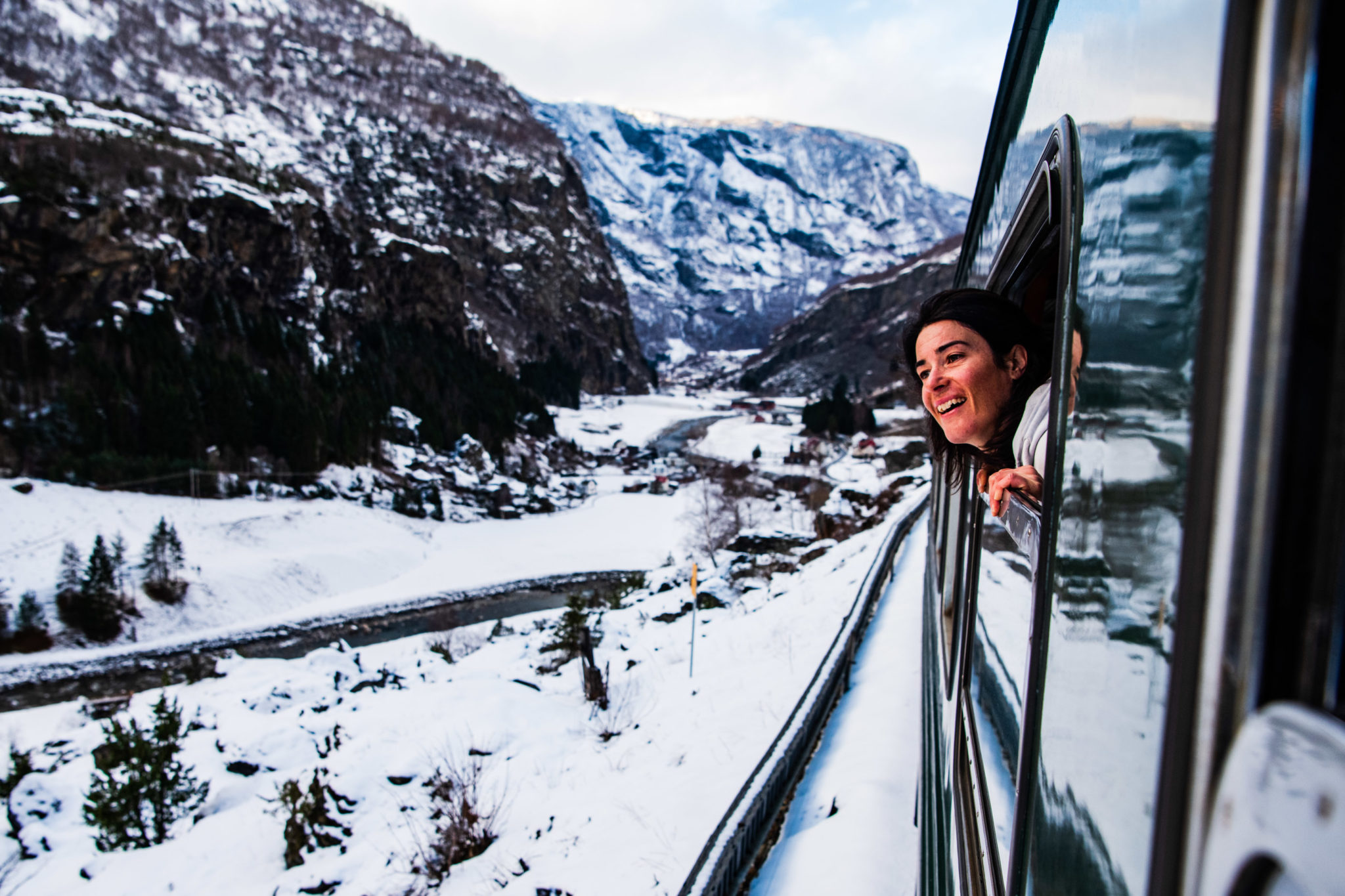 Hard to stay on your seat as you ride down the Flåmsbana railway © Fredrikssonm