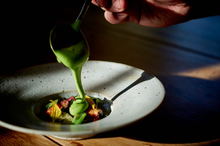 Cruchy from the garden, with a delicious sauce at Kvitnes gård. Photo: Eivind H. Natvig / Institute