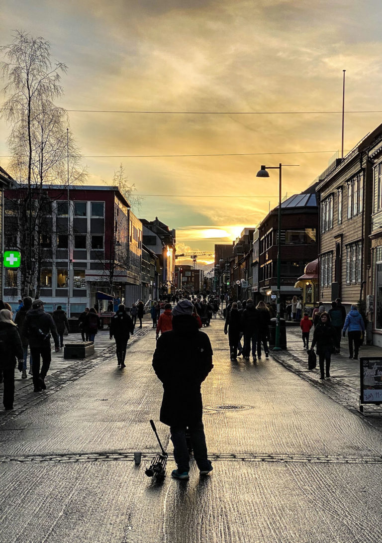 Counterlight in late Autumn in the Storgata main street © Knut Hansvold