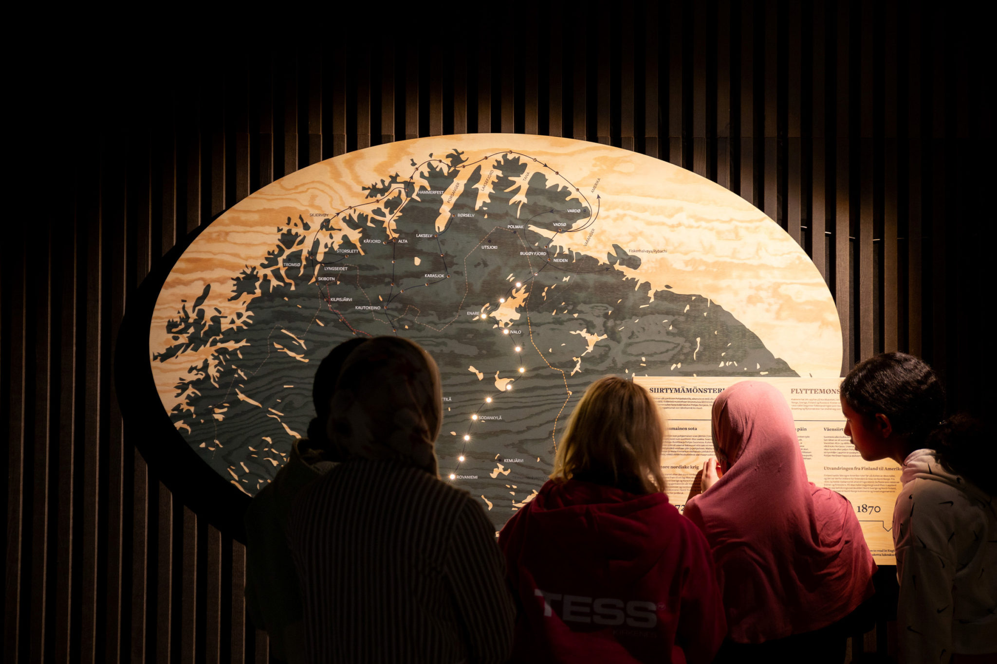 Migration routes from Finland and the Swedish Tornedalen valley towards Northern Norway. Push the button! © Vadsø museum - Ruija kvenmuseum