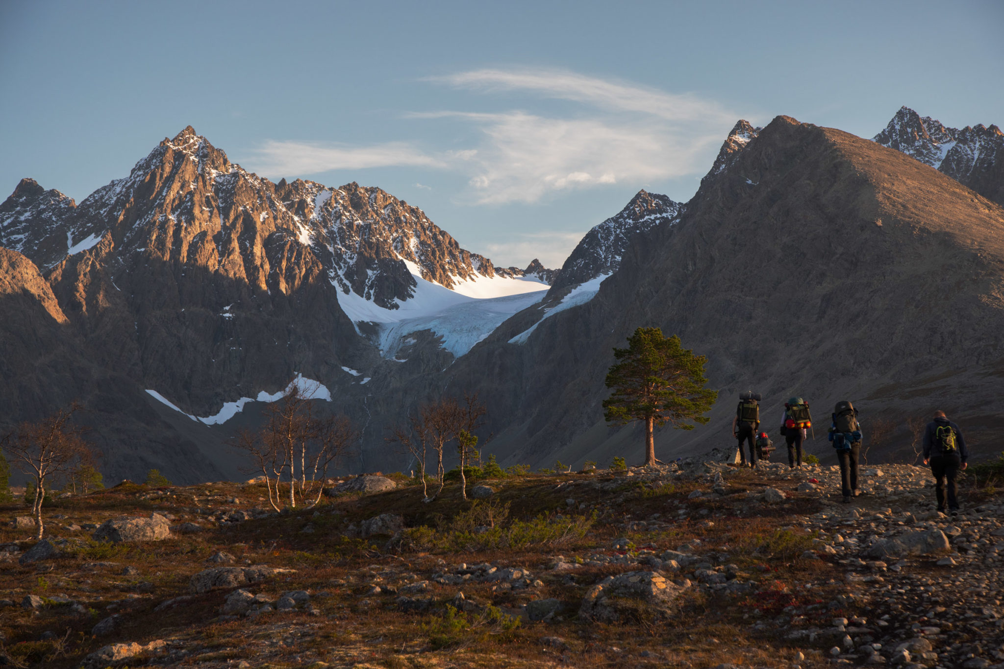 Heading up to Lake Blåisvatnet - The Blue Lake - in the Lyngen Alps © Magnus Askeland