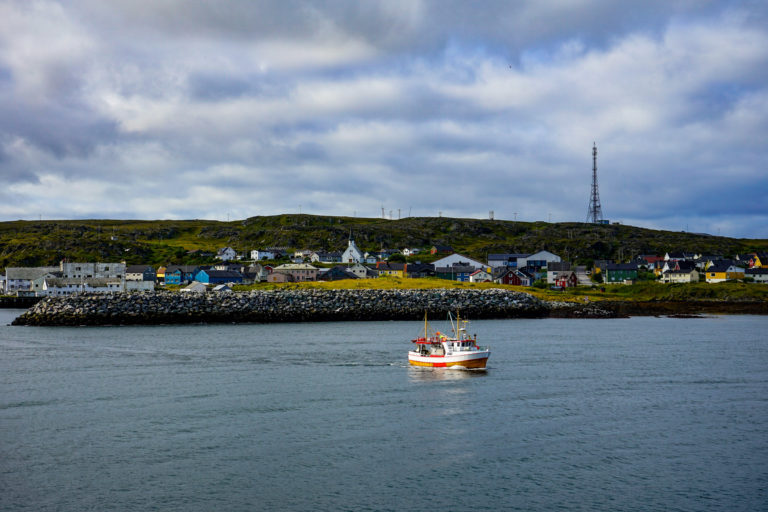 View from the breakwater towards Berlevåg © Katelin Pell