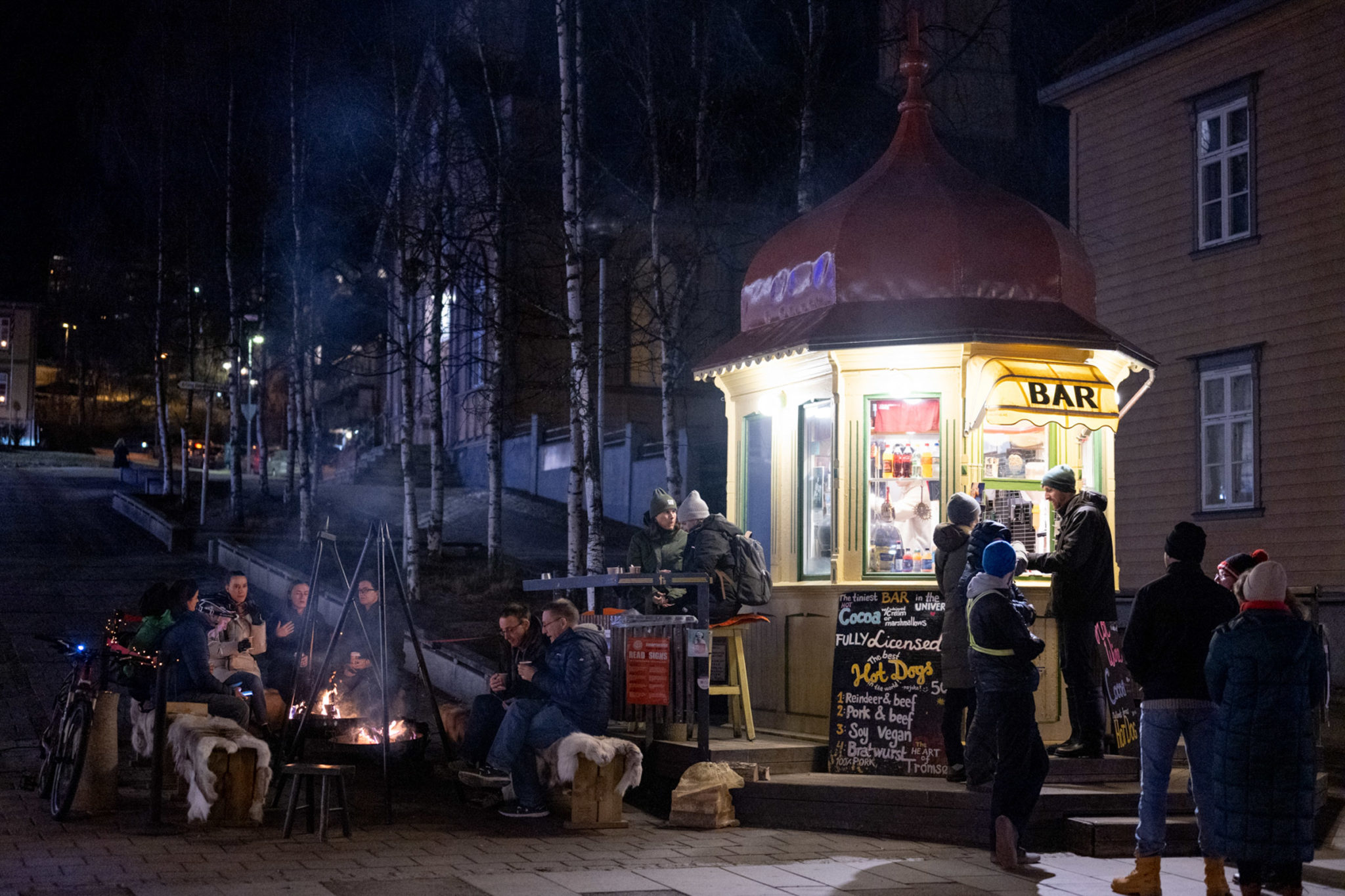 For anyone wearing long johns, the "Raketten" (=Space Rocket) serves up hot dogs and drinks even in the middle of winter © Marie Nystad Helgesen