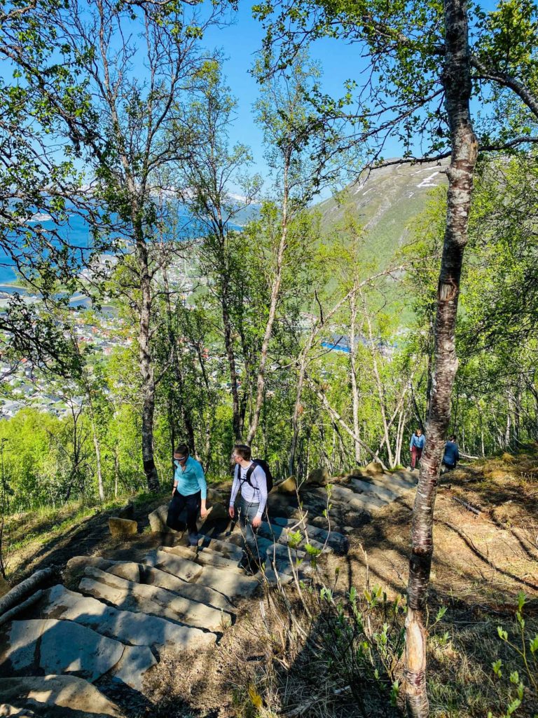 June bank holiday and the Sherpa steps are full of people © Knut Hansvold