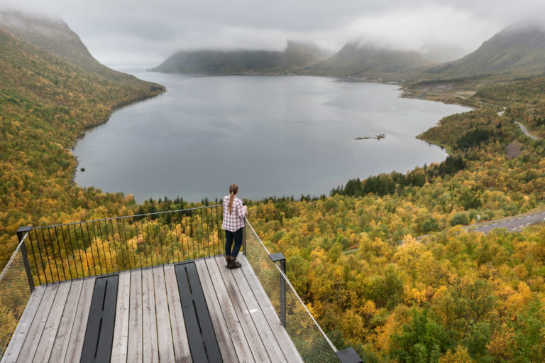 Autumn landscapes seen from the Bergsbotn viewpoint © Jarle Wæhler/Statens vegvesen