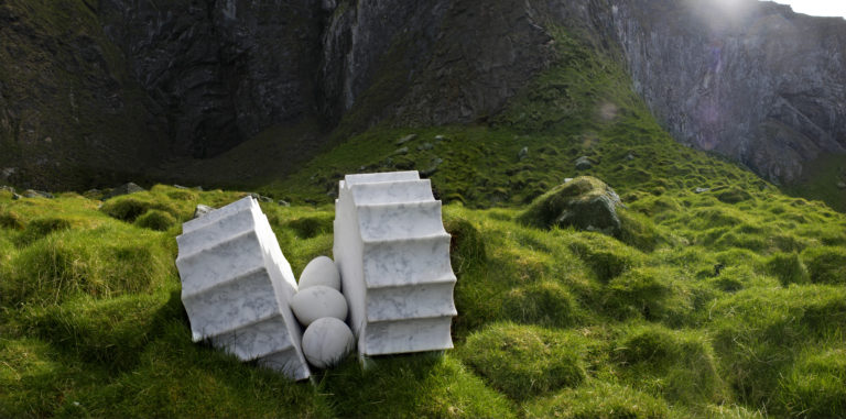 Artscapes Nordland, Il Nido (Reiret) at Røst. Artist: Luciano Fabro, Photo: Ernst Furuhatt / nordnorge.dev09.dekodes.no