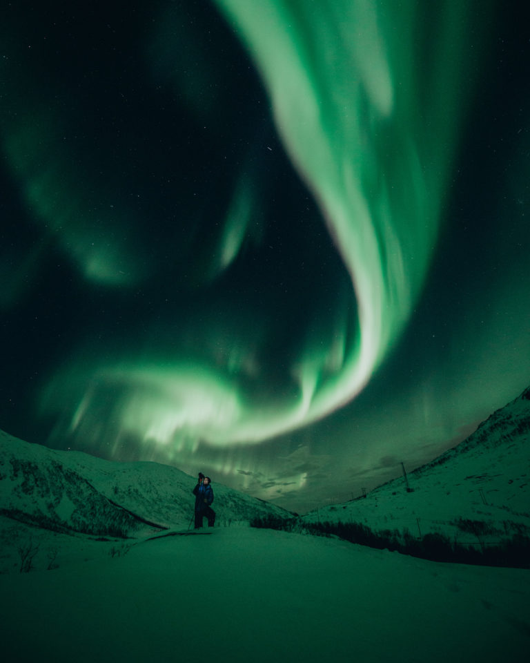 Glitzy nightlife over Senja, near Mefjordbotn © Steffen Fossbakk