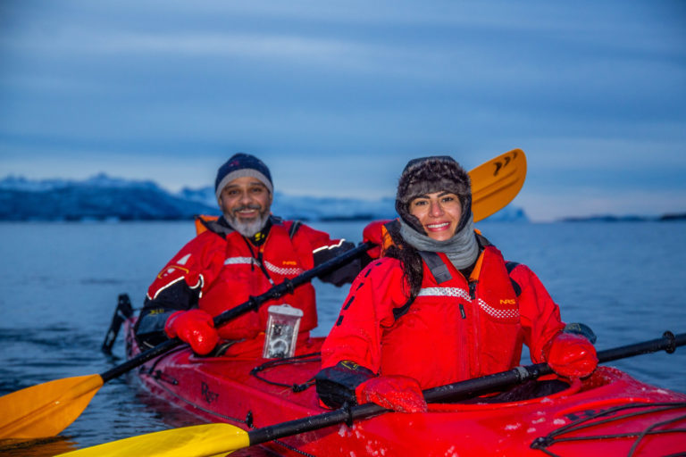 Well wrapped up in the midday dusk on a cloudy day in the Polar Night © Norwegian Wild