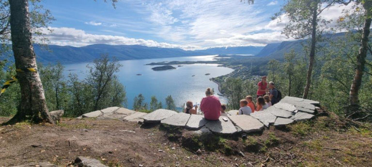 The Lyngen Fjord as the summer turns into autumn - seen from the top of the Lyngentrappa - Lyngen Steps © Erik Joachimsen
