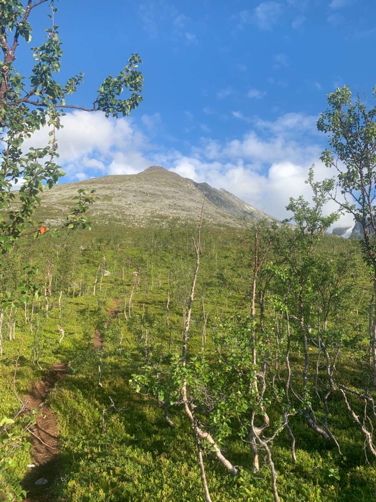 The hike up to Mount Hamperokken starts with a long ascent © Kristin Harila