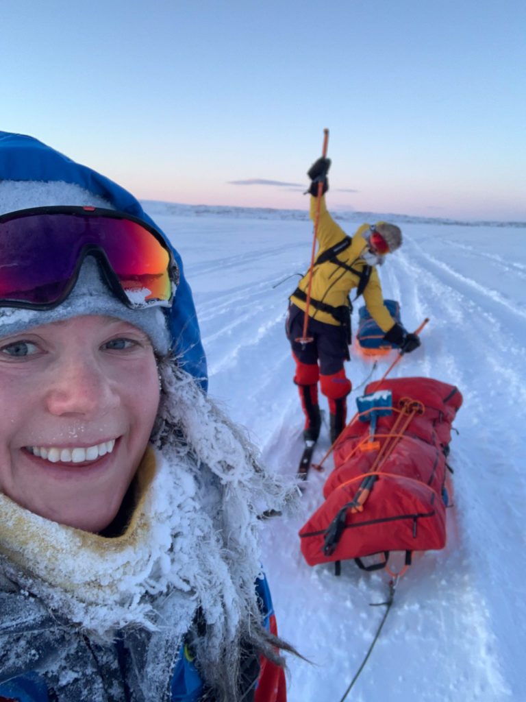 Crossing a frozen lake on the high plateau © Kristin Harila