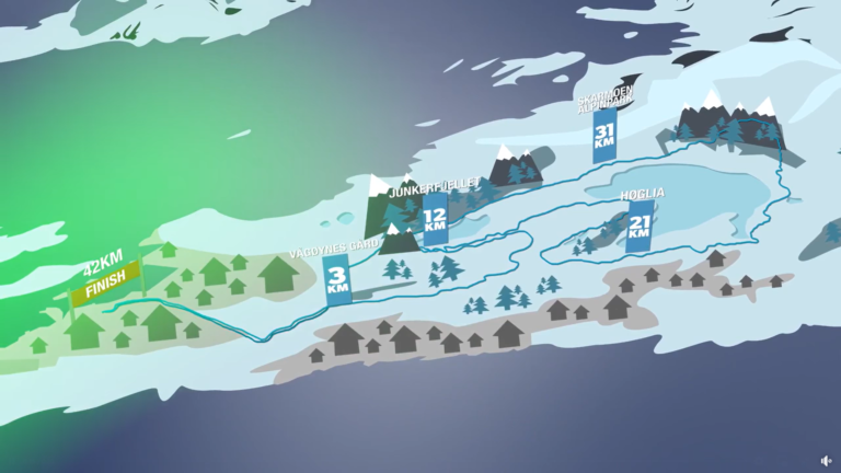 Marcialonga Arctic Ski Race - the track between Bodø city centre and Bodø outback