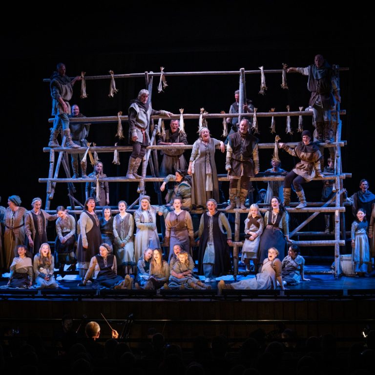 The opera about dried fish from Røst and Querini from Venice. Photo: Vidar Thorbjornsen / The Arctic Philharmonic