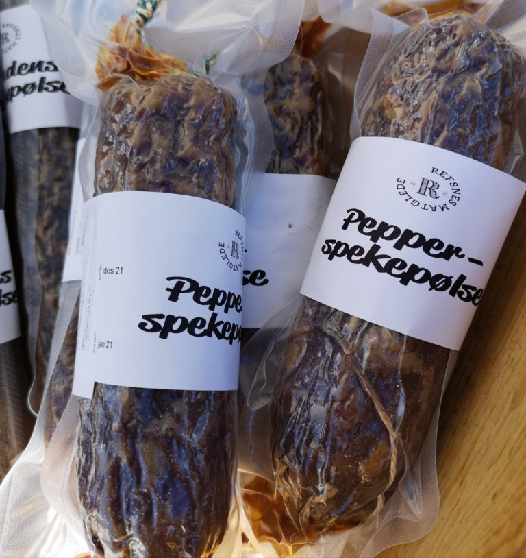 Pepper-cured sausages at Refsnes Matglede © Refsnes Matglede