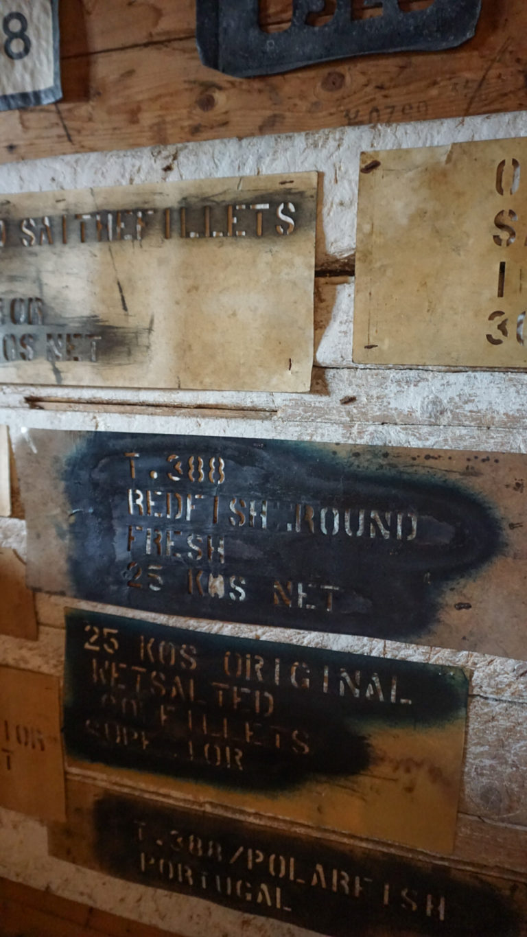 The Fish cases destined for export had to be labelled. Kveitmuseet - The Halibut Museum - in Skrolsvik © Knut Hansvold
